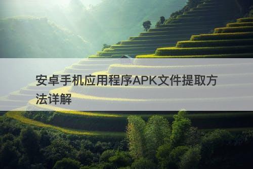 安卓手机应用程序APK文件提取方法详解