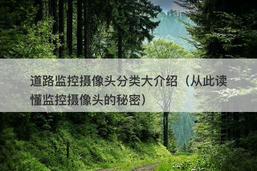 道路监控摄像头分类大介绍（从此读懂监控摄像头的秘密）