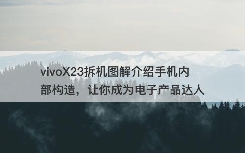 vivoX23拆机图解介绍手机内部构造，让你成为电子产品达人