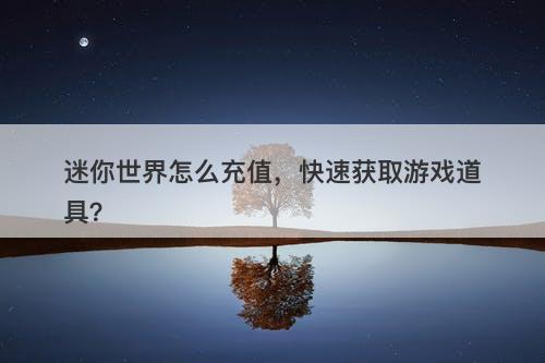 迷你世界怎么充值，快速获取游戏道具？