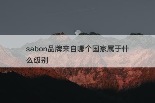 sabon品牌来自哪个国家属于什么级别