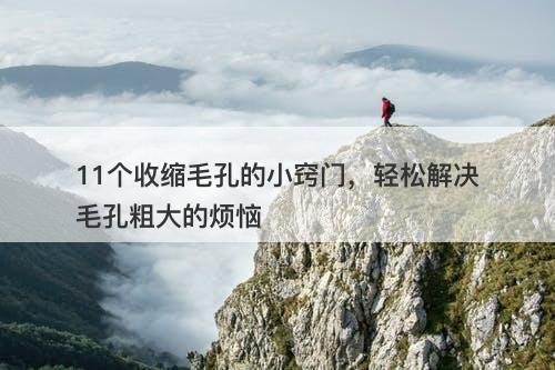 11个收缩毛孔的小窍门，轻松解决毛孔粗大的烦恼