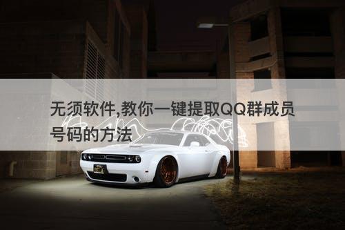 无须软件,教你一键提取QQ群成员号码的方法