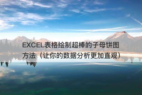 EXCEL表格绘制超棒的子母饼图方法（让你的数据分析更加直观）