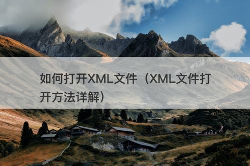 如何打开XML文件（XML文件打开方法详解）