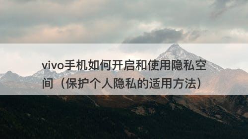 vivo手机如何开启和使用隐私空间（保护个人隐私的适用方法）