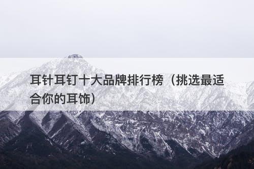 耳针耳钉十大品牌排行榜（挑选最适合你的耳饰）-图1