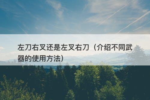 左刀右叉还是左叉右刀（介绍不同武器的使用方法）