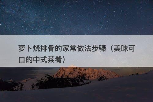 萝卜烧排骨的家常做法步骤（美味可口的中式菜肴）