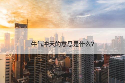 牛气冲天的意思是什么？