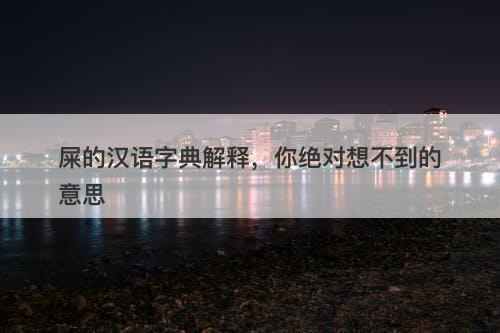 屎的汉语字典解释,你绝对想不到的意思