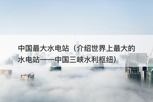 中国最大水电站（介绍世界上最大的水电站——中国三峡水利枢纽）