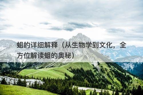 蛆的详细解释(从生物学到文化,全方位解读蛆的奥秘)