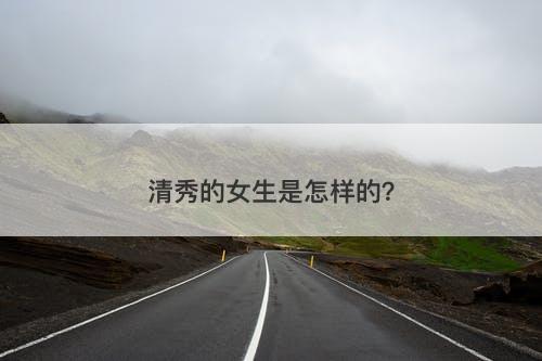 清秀的女生是怎样的？