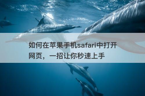 如何在苹果手机safari中打开网页，一招让你秒速上手