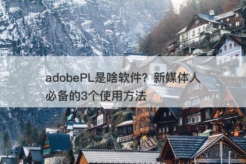 adobePL是啥软件？新媒体人必备的3个使用方法