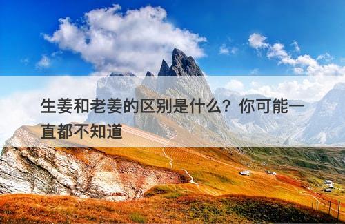 生姜和老姜的区别是什么?你可能一直都不知道