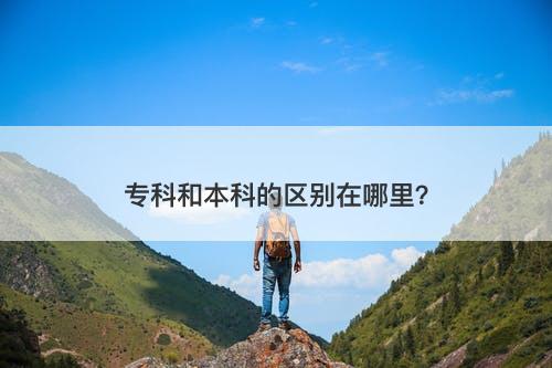专科和本科的区别在哪里？