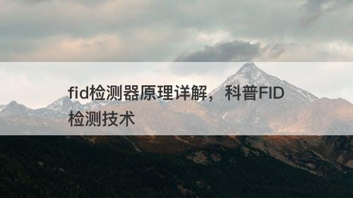 fid检测器原理详解，科普FID检测技术