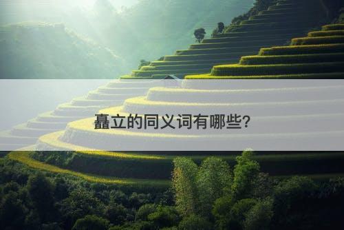 矗立的同义词有哪些？