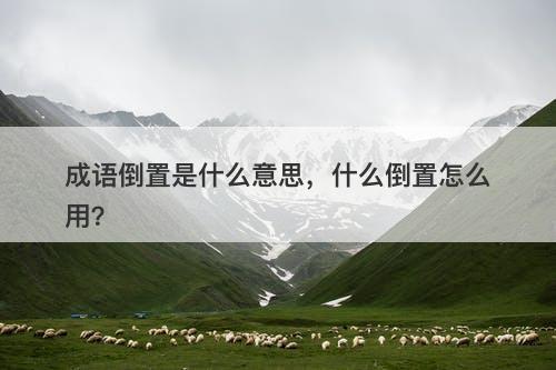 成语倒置是什么意思,什么倒置怎么用?-图1 成语倒置是什么意思,什么倒置怎么用?-图1
