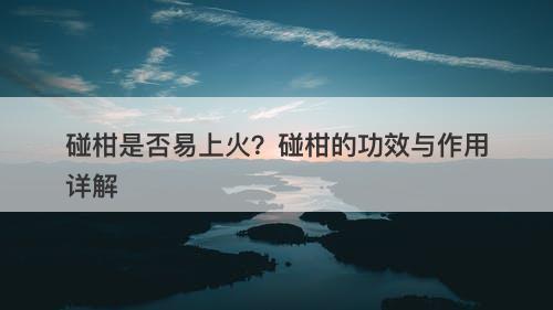 碰柑是否易上火？碰柑的功效与作用详解-图1