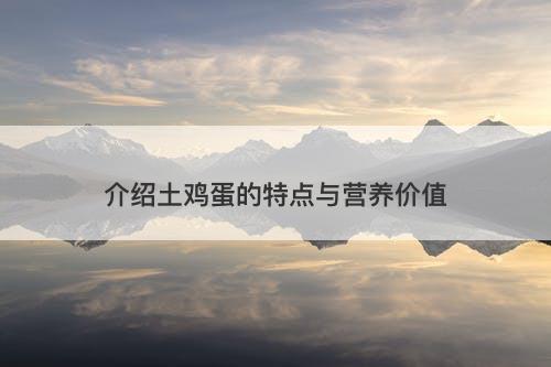 介绍土鸡蛋的特点与营养价值-图1