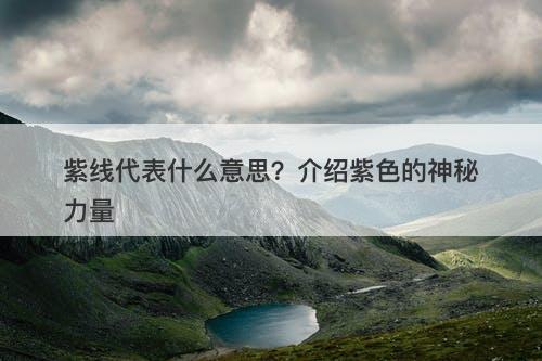 紫线代表什么意思?介绍紫色的神秘力量