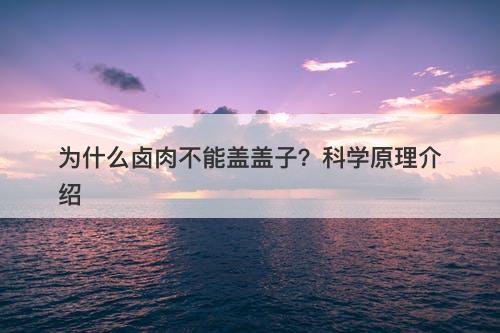 为什么卤肉不能盖盖子？科学原理介绍