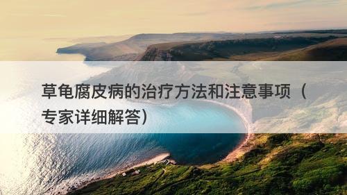 草龟腐皮病的治疗方法和注意事项（专家详细解答）