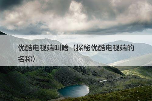 优酷电视端叫啥（探秘优酷电视端的名称）