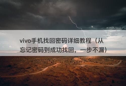 vivo手机找回密码详细教程(从忘记密码到成功找回,一步不漏)