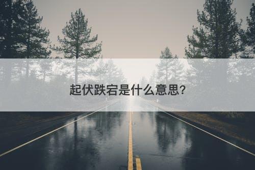 起伏跌宕是什么意思？
