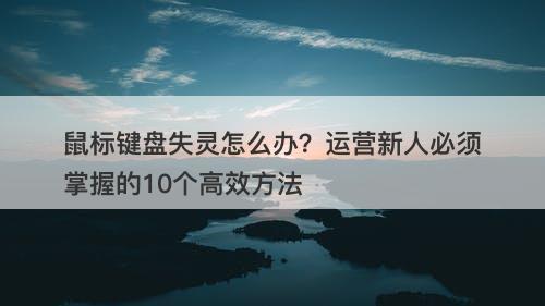鼠标键盘失灵怎么办?运营新人必须掌握的10个高效方法