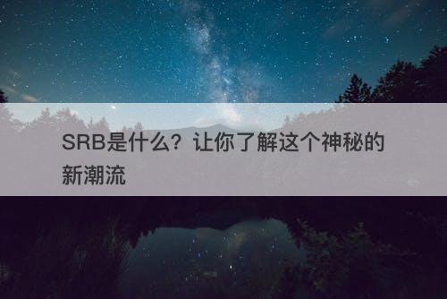 SRB是什么?让你了解这个神秘的新潮流