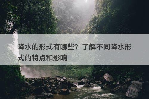 降水的形式有哪些?了解不同降水形式的特点和影响