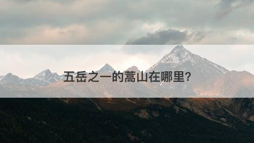 五岳之一的蒿山在哪里？