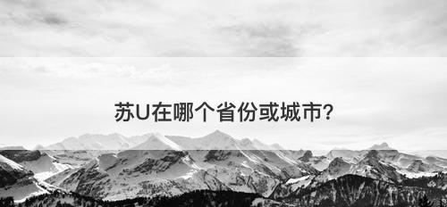 苏U在哪个省份或城市？