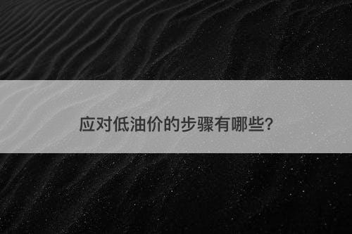 应对低油价的步骤有哪些？