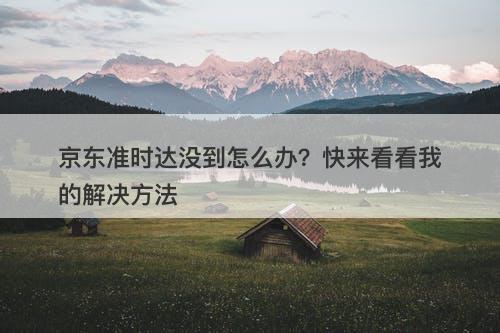 京东准时达没到怎么办？快来看看我的解决方法