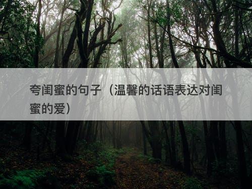 夸闺蜜的句子(温馨的话语表达对闺蜜的爱)