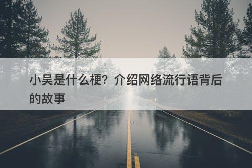 小吴是什么梗?介绍网络流行语背后的故事