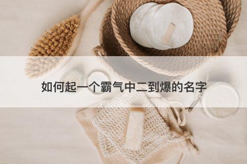 如何起一个霸气中二到爆的名字