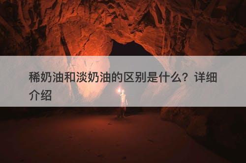 稀奶油和淡奶油的区别是什么?详细介绍