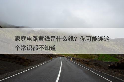 家庭电路黄线是什么线？你可能连这个常识都不知道